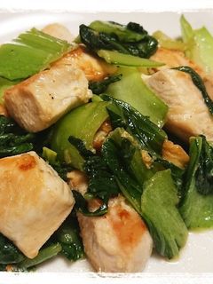 鶏むね肉とチンゲン菜の炒め物-レシピのメイン写真