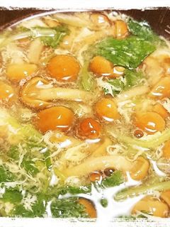 なめこと三つ葉と卵のお吸い物-レシピのメイン写真