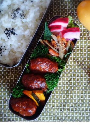 息子弁当✨ハンバーグ…その１-レシピのメイン写真