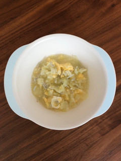 離乳食メモ①キャベツとしらすの卵とじ-レシピのメイン写真