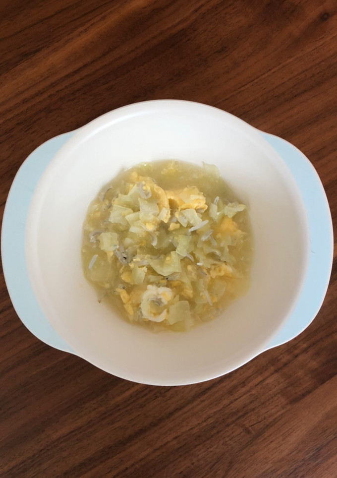 離乳食メモ①キャベツとしらすの卵とじ-レシピのメイン写真