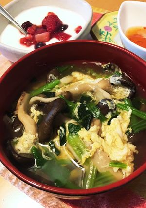 栄養価UP！萎びたキノコの中華風スープ-レシピのメイン写真