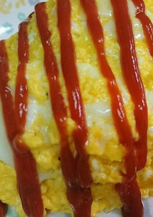 炊飯器で炊いたケチャップご飯のオムライス-レシピのメイン写真