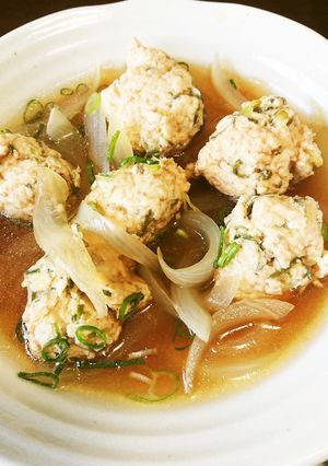 玉ねぎたっぷりの鶏団子のスープ-レシピのメイン写真