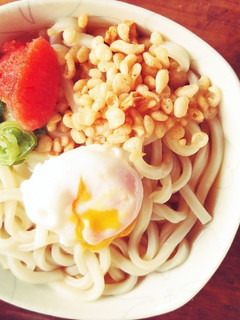 明太子と温玉の簡単冷凍冷やしうどん-レシピのメイン写真