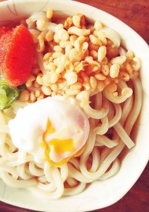明太子と温玉の簡単冷凍冷やしうどん-レシピのメイン写真