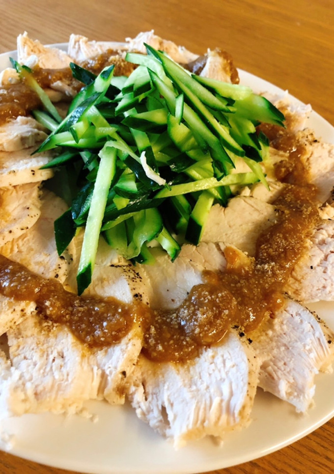 ゆで鶏のタレ　とり胸肉とりもも肉-レシピのメイン写真