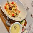 アヒージョ残り汁でパスタ♡鍋で茹でない