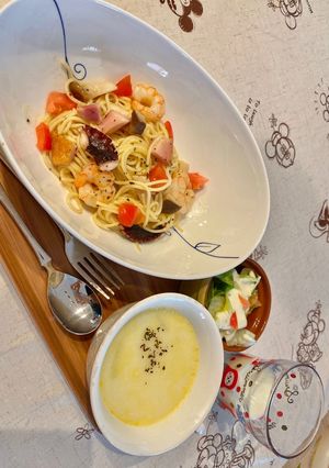 アヒージョ残り汁でパスタ♡鍋で茹でない-レシピのメイン写真