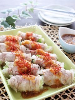 白菜の豚肉巻き☆レンジ蒸し-レシピのメイン写真