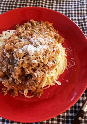 スパゲティミートソース給食人気　こども向-レシピのメイン写真