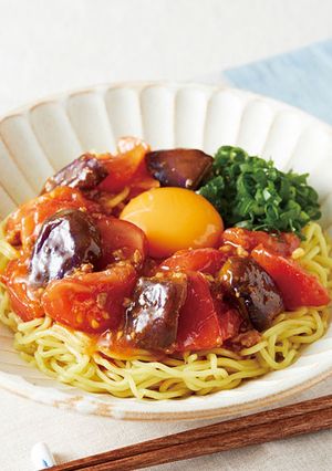 夏野菜たっぷりの麻婆まぜそば-レシピのメイン写真