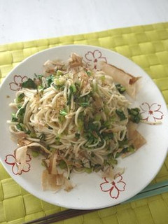 5分で完成♪大根菜とツナの焼うどん-レシピのメイン写真