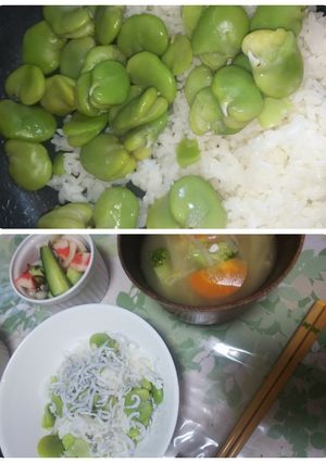 空豆 混ぜる御飯ε=(ノ・∀・)ツ❤️✨-レシピのメイン写真