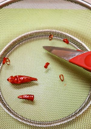 簡単飛び散らない唐辛子の輪切り-レシピのメイン写真