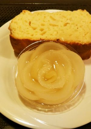 $桃缶のケーキ$-レシピのメイン写真