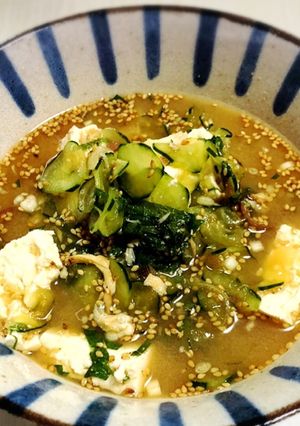 簡単☆すり鉢不要！塩鯖フレークで冷や汁-レシピのメイン写真