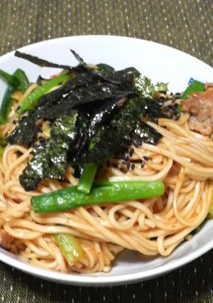 ピリ辛！スタミナ豚キムチそうめん-レシピのメイン写真