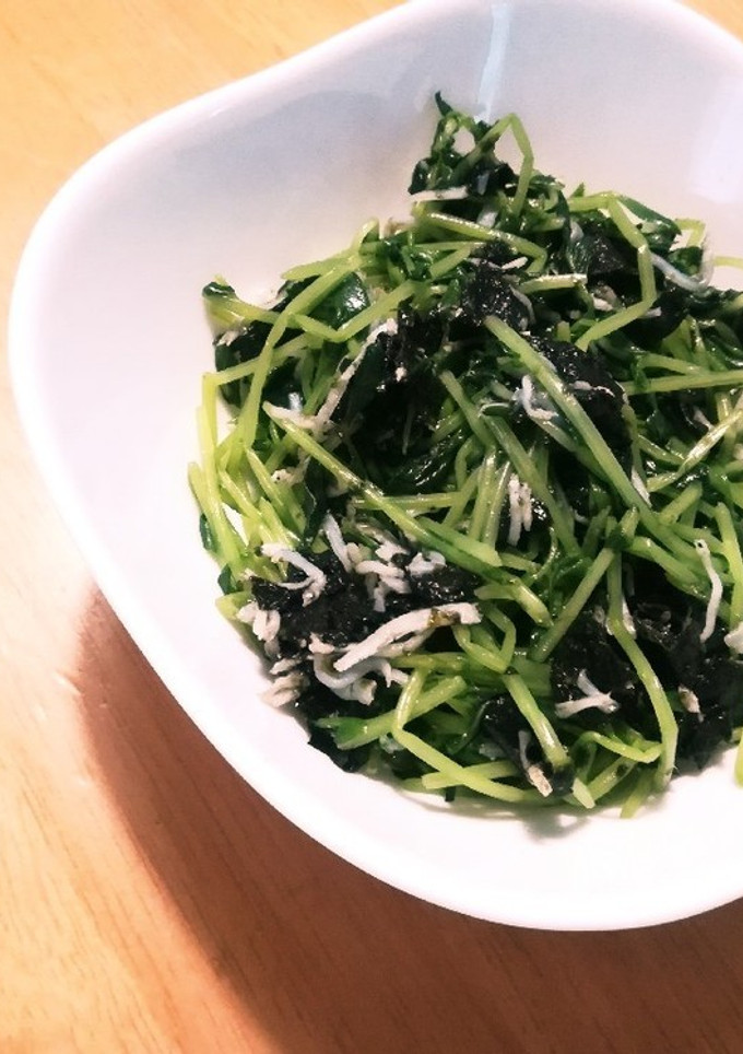 豆苗のしらすとのりの和え物-レシピのメイン写真