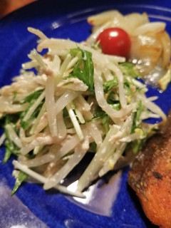 もやしと水菜のシャキシャキ簡単サラダ-レシピのメイン写真