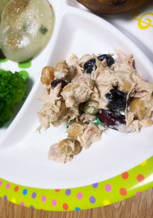 蒸し豆のツナマヨ和え-レシピのメイン写真