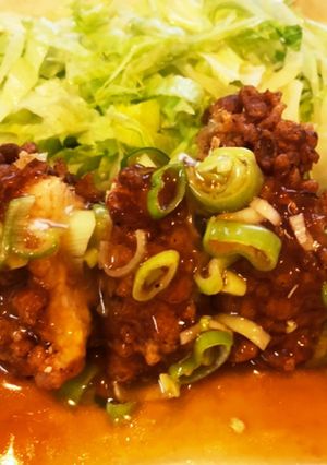 鶏ムネ肉の天かす揚げ甘酢餡-レシピのメイン写真