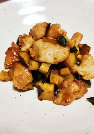 鶏肉とさつまいもの炒めもの-レシピのメイン写真