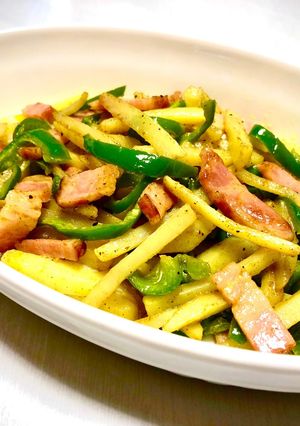 じゃが芋とベーコンのカレーマヨ炒め-レシピのメイン写真