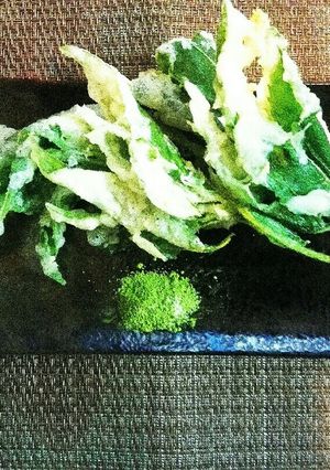 ♪カラットサクサク菊芋の葉の天ぷら♪-レシピのメイン写真