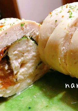 ヘルシー♡ささみの梅しそ巻-レシピのメイン写真