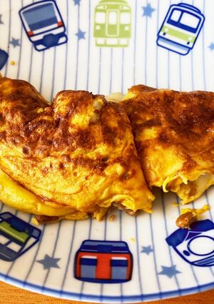チーズin納豆オムレツ-レシピのメイン写真