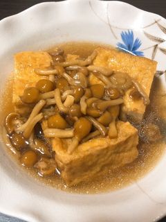 厚揚げとなめこ煮-レシピのメイン写真