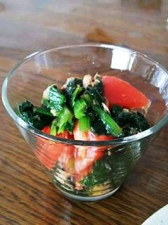 ほうれん草のツナトマト和え-レシピのメイン写真