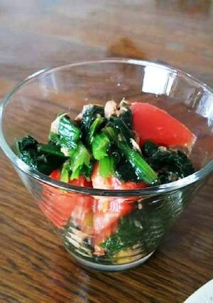 ほうれん草のツナトマト和え-レシピのメイン写真