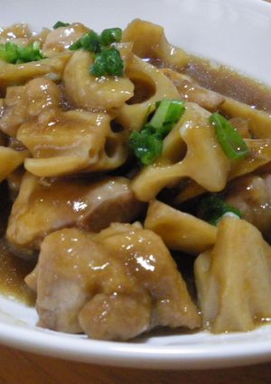 鶏肉とレンコンのうま煮-レシピのメイン写真