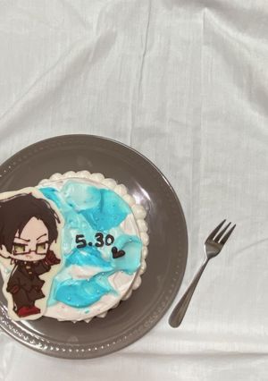 キャラクターケーキ(ヒプマイ 入間銃兎)-レシピのメイン写真