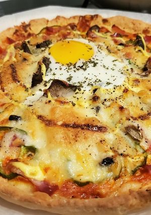 大豆粉を使ったヘルシークリスピーピザ！-レシピのメイン写真