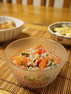冷やしトマトとじゃこの和え物-レシピのメイン写真