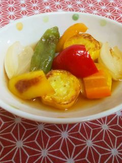 白だしで簡単 夏野菜の焼き煮浸し-レシピのメイン写真
