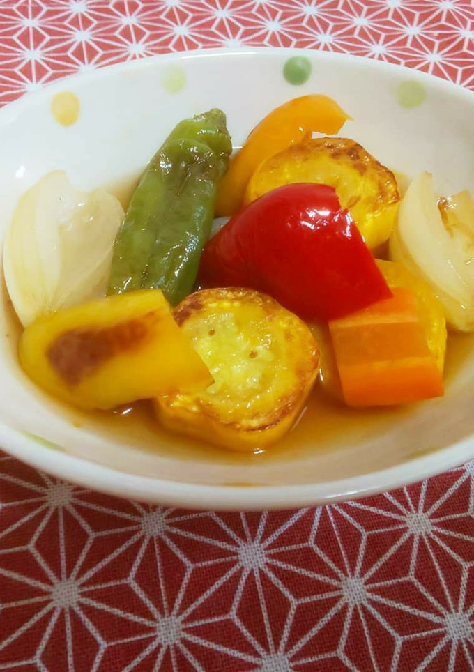 白だしで簡単 夏野菜の焼き煮浸し-レシピのメイン写真