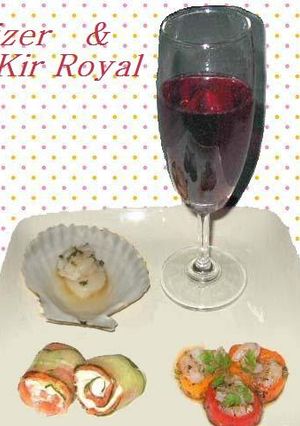 前菜(3種)&食前酒(キールロワイヤル)-レシピのメイン写真