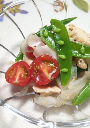 とりむね肉で春のマスタードマリネ-レシピのメイン写真
