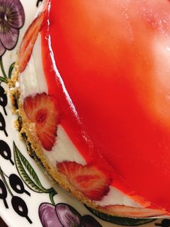 3層のいちごレアチーズケーキ by mncooking 【クックパッド