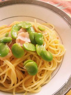 ♪そら豆(ファーベ)とベーコンのパスタ♪-レシピのメイン写真
