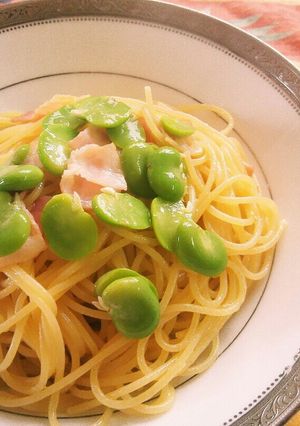 ♪そら豆（ファーベ）とベーコンのパスタ♪-レシピのメイン写真