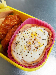 お弁当に☆ポーチドハムエッグ-レシピのメイン写真