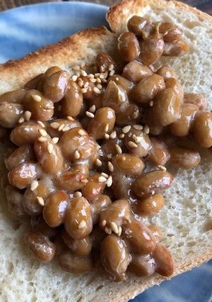 納豆蜂蜜トースト-レシピのメイン写真