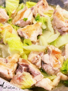 簡単白菜と鶏肉の蒸し焼き-レシピのメイン写真