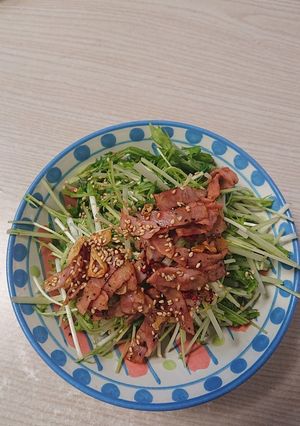5分でできる！簡単！水菜の温？サラダ-レシピのメイン写真