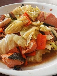 鮭とキャベツバターポン酢炒め-レシピのメイン写真